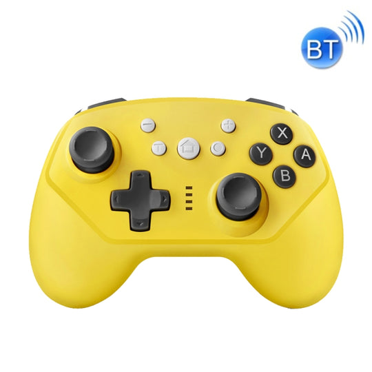 Poignée de jeu Bluetooth sans fil SW-01 avec mini vibration de sensation corporelle à six axes pour Nintendo Switch Lite (jaune)
