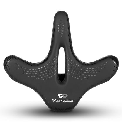 WEST BIKING YP1602797 Bicycle Hollow Seat Night Riding With Warning Tail Light Seat(Line Swallow) - Bicycle Saddle by WEST BIKING | Online Shopping UK | buy2fix