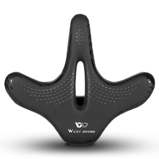 WEST BIKING YP0801122 Bicycle Mountain Bike Large Cushion Leisure And Comfortable Bicycle Saddle(Line Swallow)