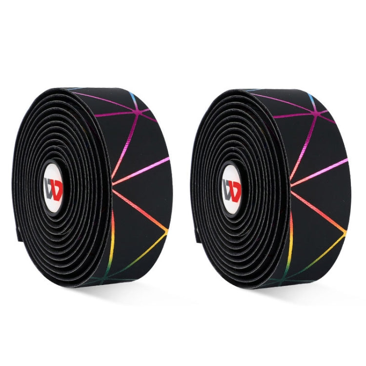 1 Pair WEST BIKING YP0804059 Road Bike Color Line Bar Belt PU Non-Slip Riding Bar Belt(Black Color) by WEST BIKING