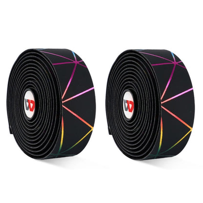 1 Pair WEST BIKING YP0804059 Road Bike Color Line Bar Belt PU Non-Slip Riding Bar Belt(Black Color) by WEST BIKING