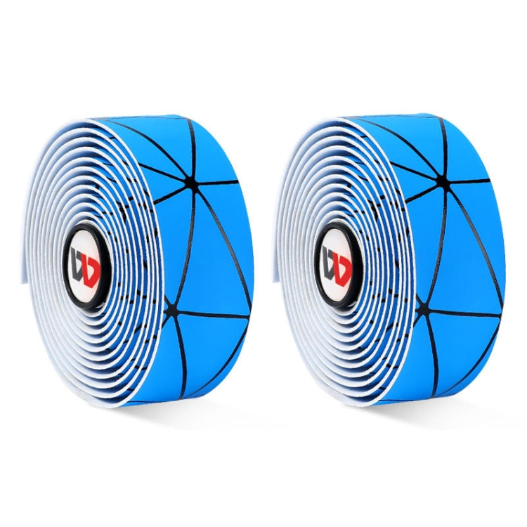 1 Pair WEST BIKING YP0804059 Road Bike Color Line Bar Belt PU Non-Slip Riding Bar Belt(Blue Black) by WEST BIKING
