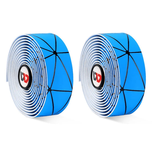 1 Pair WEST BIKING YP0804059 Road Bike Color Line Bar Belt PU Non-Slip Riding Bar Belt(Blue Black) by WEST BIKING