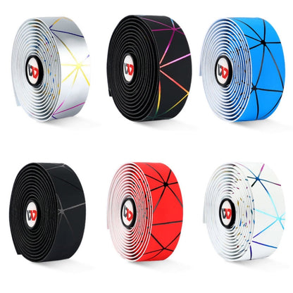 1 Pair WEST BIKING YP0804059 Road Bike Color Line Bar Belt PU Non-Slip Riding Bar Belt(Silver Color) by WEST BIKING