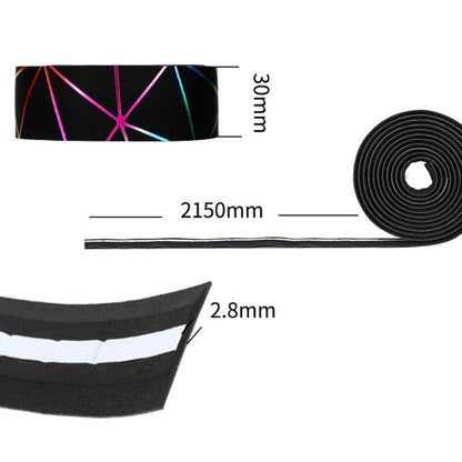 1 Pair WEST BIKING YP0804059 Road Bike Color Line Bar Belt PU Non-Slip Riding Bar Belt(Pure Black) by WEST BIKING