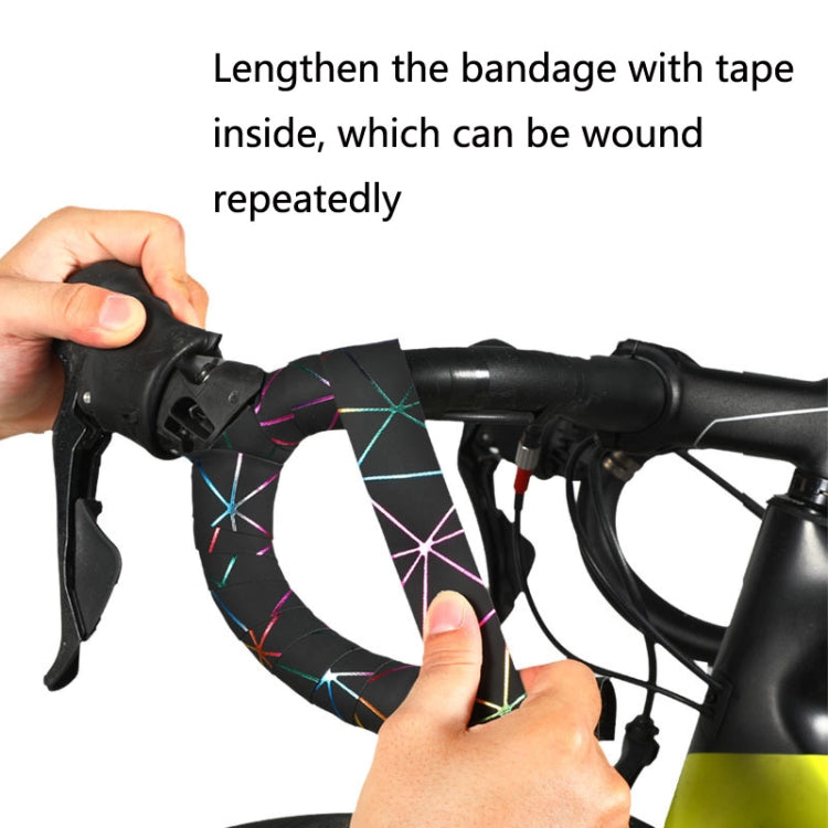 1 Pair WEST BIKING YP0804059 Road Bike Color Line Bar Belt PU Non-Slip Riding Bar Belt(Silver Color) by WEST BIKING