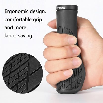 1 Pair WEST BIKING YP0804060 Bicycle Grips Mountain Bike Non-Slip Rubber Grips(Rose Red) by WEST BIKING