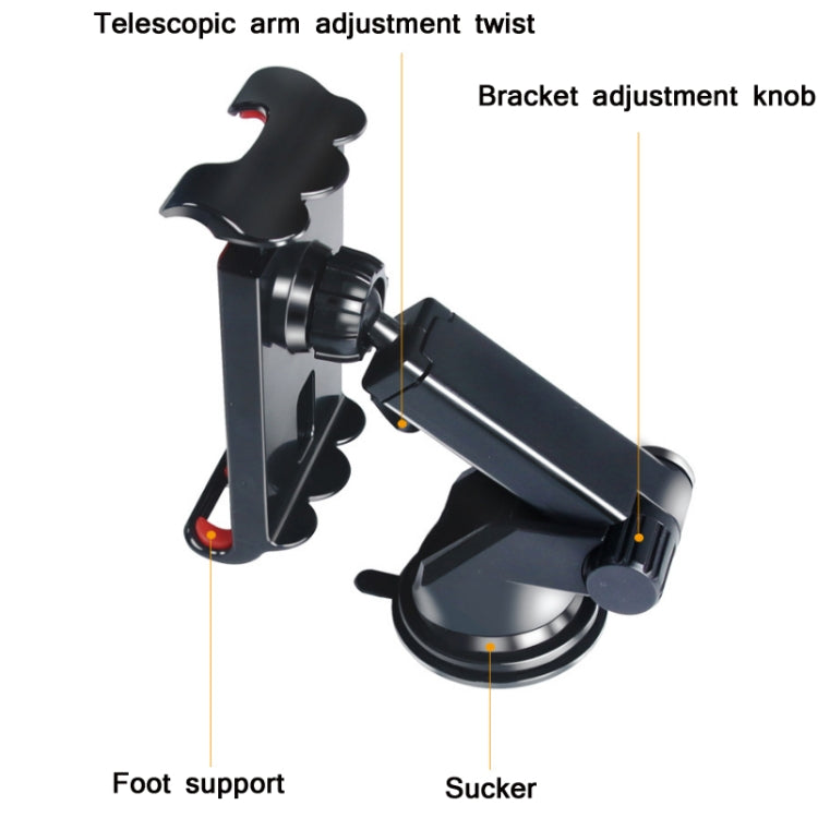2 PCS Car Mobile Phone Tablet Suction Cup Holder(Black) by buy2fix