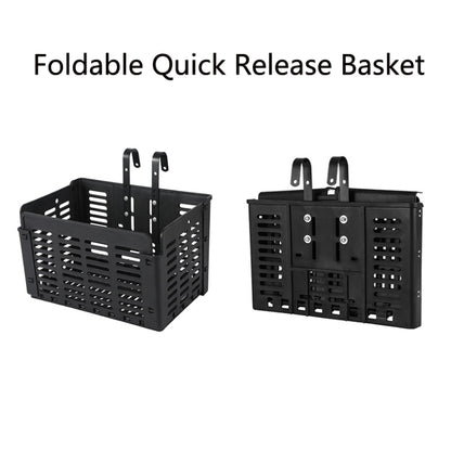 WEST BIKING Bicycle Basket Foldable Quick Release Basket Portable Food Basket by WEST BIKING