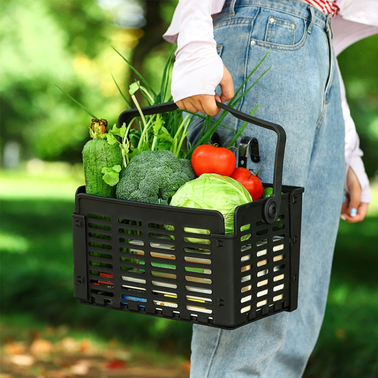 WEST BIKING Bicycle Basket Foldable Quick Release Basket Portable Food Basket by WEST BIKING