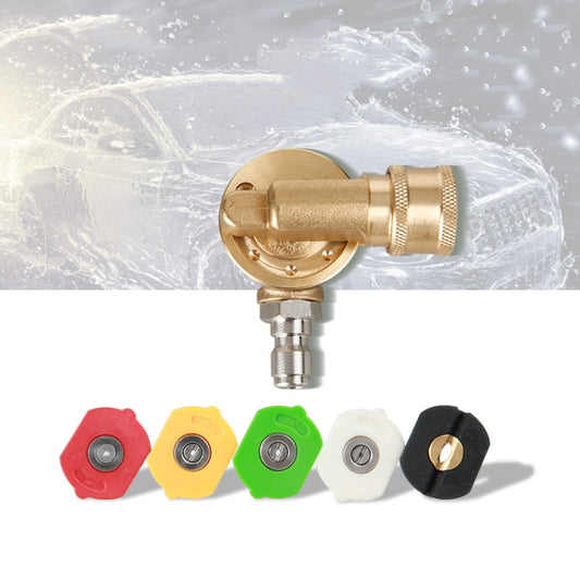 High Pressure Cleaning Machine Accessories Brush Head 240 Degrees Rotating 1/4 Live Joint(7 Speed Corner +5 Color Nozzle) - Car Washer & Accessories by buy2fix | Online Shopping UK | buy2fix