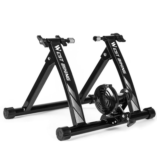 WEST BIKING YP1402008 Support de stationnement pour vélo Plateforme d'entraînement de cyclisme en salle Équipement de fitness Support de stationnement pour vélo de montagne sur route (Noir)