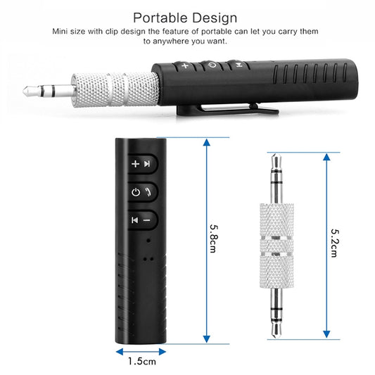H-139 3.5mm Lavalier Bluetooth Audio Receiver with Metal Adapter(Green) - Audio Receiver Transmitter by buy2fix | Online Shopping UK | buy2fix