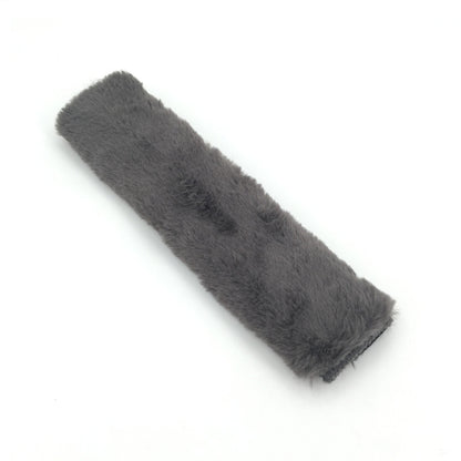2 Pairs Fleece-like Safety Belt Cover Car Plush Safety Belt Cover(Grey) by buy2fix