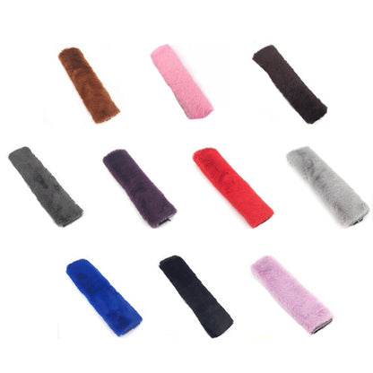 2 Pairs Fleece-like Safety Belt Cover Car Plush Safety Belt Cover(Black) by buy2fix