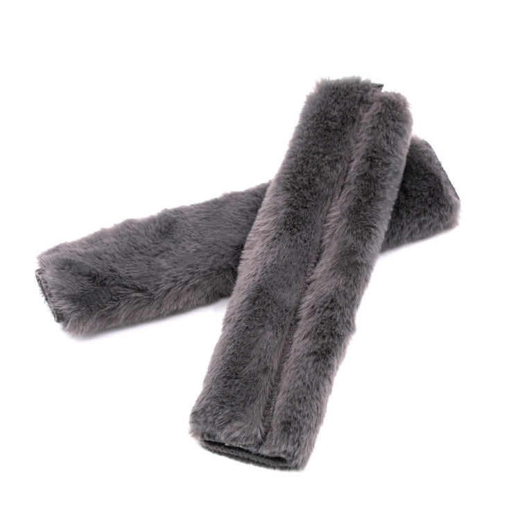 2 Pairs Fleece-like Safety Belt Cover Car Plush Safety Belt Cover(Black) by buy2fix