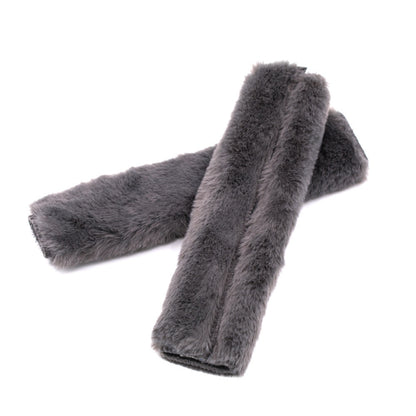 2 Pairs Fleece-like Safety Belt Cover Car Plush Safety Belt Cover(Black) by buy2fix
