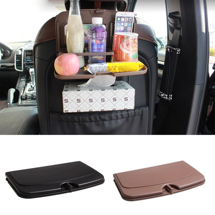 Car Seat Back Sundries And Beverage Storage Tray(Brown) by buy2fix