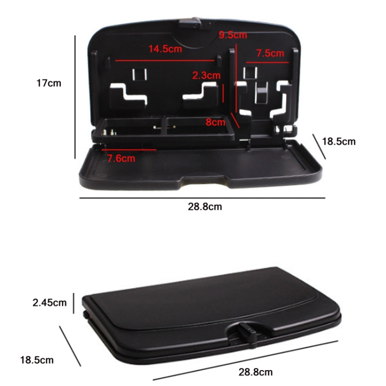 Car Seat Back Sundries And Beverage Storage Tray(Black) by buy2fix