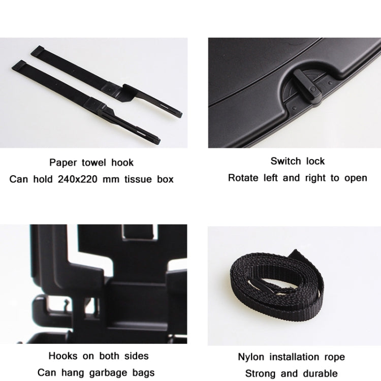 Car Seat Back Sundries And Beverage Storage Tray(Black) by buy2fix