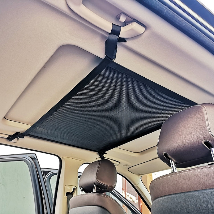 Car Storage Network Pocket Car Roof Seating Room Mesh Folding Hanging Bag, Style: Single Layer(Black) by buy2fix