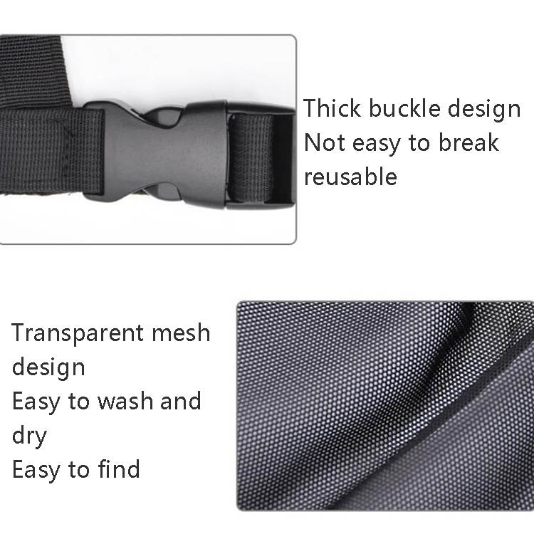 Car Storage Network Pocket Car Roof Seating Room Mesh Folding Hanging Bag, Style: Single Layer(Black) by buy2fix