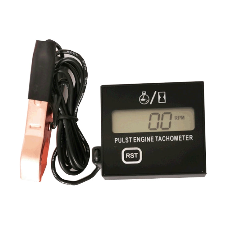 ZSB-03 Chain Saw Tachometer Gasoline Engine Lawn Mower High Tachometer Digital Display Induction Pulse Tachometer, Specification: Clip Version by buy2fix