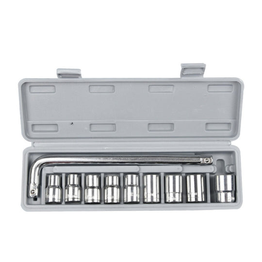 10 PCS / Set CY-0117 Sleeve Combination Tool Set Ratchet Repair Emergency Tricycle Auto Repair Multi-Function Set