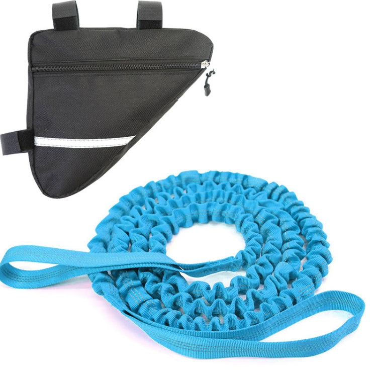 Bicycle Trailer Rope Parent-Child Tensile Traction Rope(Blue + Triangle Bag) by buy2fix