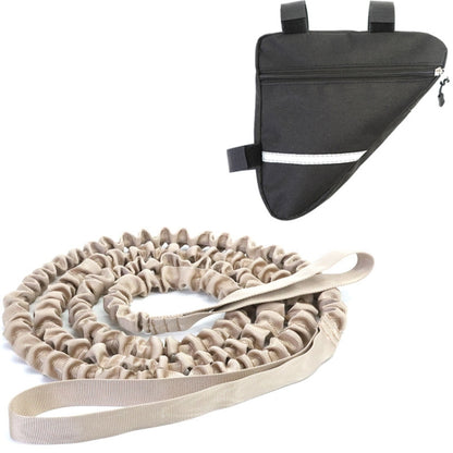 Bicycle Trailer Rope Parent-Child Tensile Traction Rope(Khaki + Triangle Bag) by buy2fix