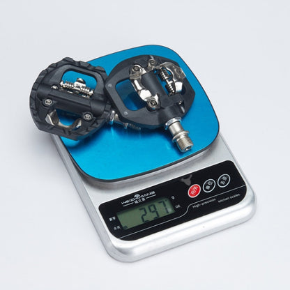 Bicycle Self-Locking Pedals Mountain Bike Locks Flat Pedals Dual-Purpose SPD Lock Pedals(Black) by buy2fix