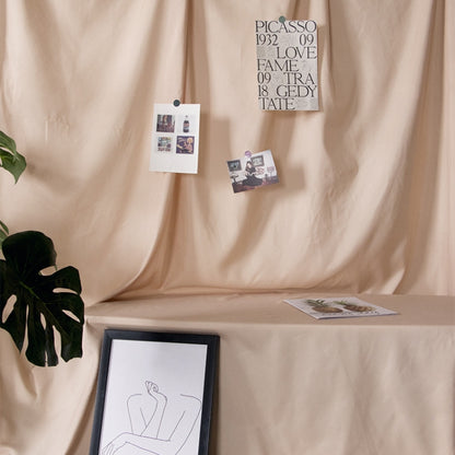 1 x 1.2m Photo Background Cloth Increased Widened Photography Cloth Live Broadcast Solid Color Cloth(Beige) - Solid Color by buy2fix | Online Shopping UK | buy2fix