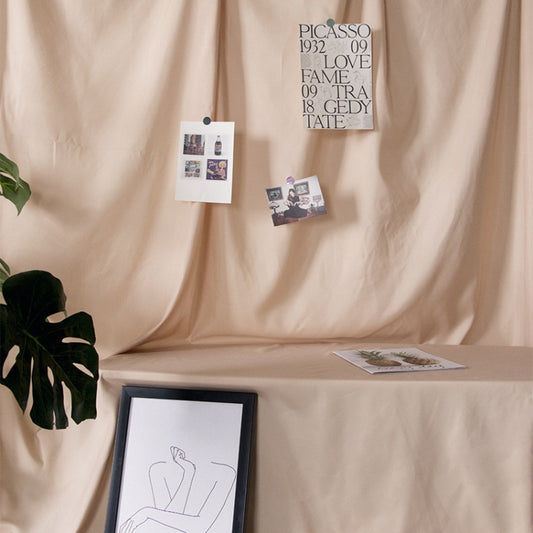 1 x 1.2m Photo Background Cloth Increased Widened Photography Cloth Live Broadcast Solid Color Cloth(Beige) - Solid Color by buy2fix | Online Shopping UK | buy2fix