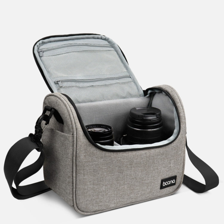 Baona BN-H011 Digital SLR Camera Bag Lens Storage Shoulder Bag(Gray) - Strap Satchel by Baona | Online Shopping UK | buy2fix