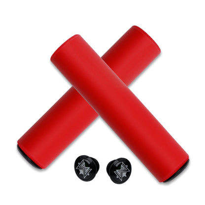 MEROCA Mountain Bike Grip Cover Shock Absorbic Silicone Handlebar Sponge Cover(Red) - Bicycle Grips by buy2fix | Online Shopping UK | buy2fix