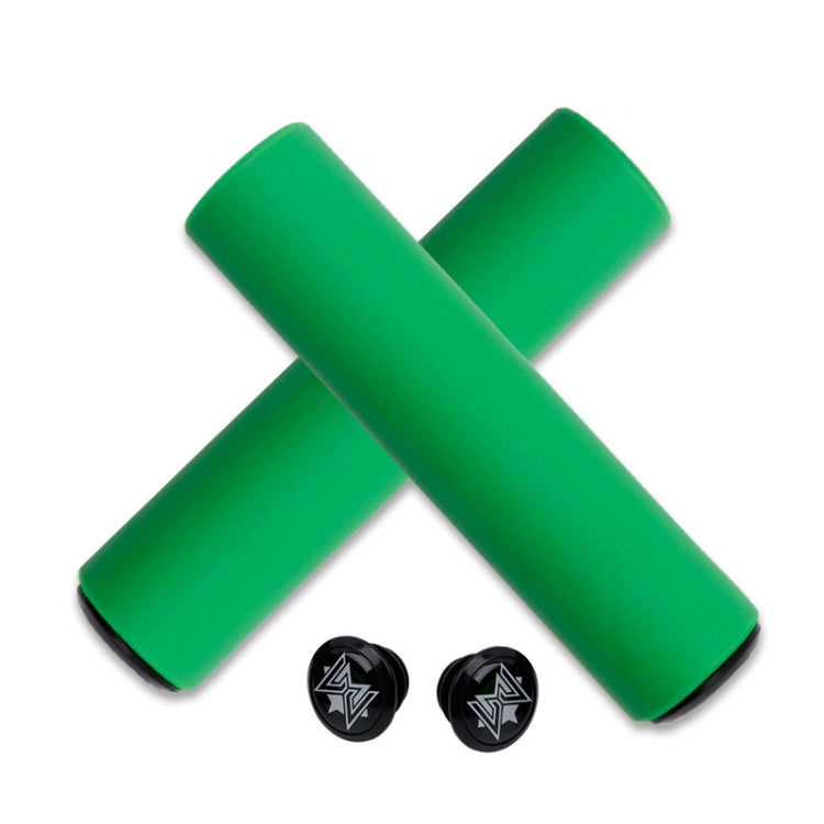MEROCA Mountain Bike Grip Cover Shock Absorbic Silicone Handlebar Sponge Cover(Green) - Bicycle Grips by buy2fix | Online Shopping UK | buy2fix