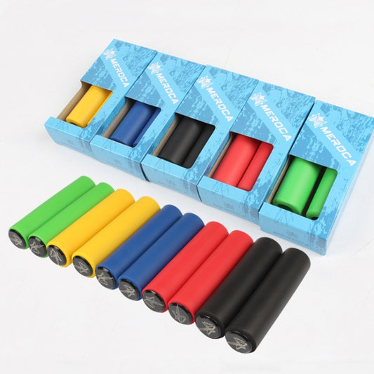 MEROCA Mountain Bike Grip Cover Shock Absorbic Silicone Handlebar Sponge Cover(Yellow) - Bicycle Grips by buy2fix | Online Shopping UK | buy2fix