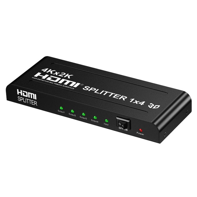 HW-4K104D 1 to 4 4K X 2K Video High-Definition On-Screen HDMI Splitter(EU Plug) by buy2fix