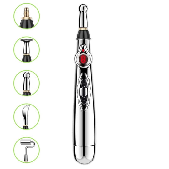 Circulating Energy Automatic Point Finding Meridian Pen Home Pain Electronic Acupuncture Pen Specifications： 5 Head Color Boxes (Battery Model)