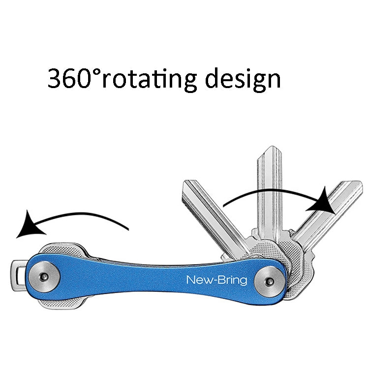 New Bring Mini Keychain Emergency Tool Multifunctional Portable Car Accessories Metal Key Storage Device(Blue Lengthening) by buy2fix