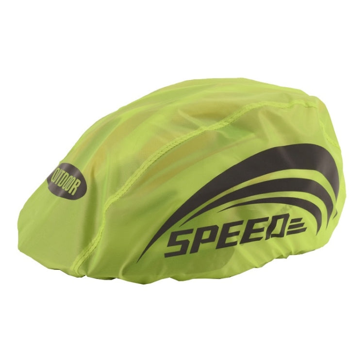 2 PCS Cycling Helmet Rain Cover Outdoor Reflective Safety Helmet Cover, Size: Free Size(Fluorescent Green (Style 1)) by buy2fix