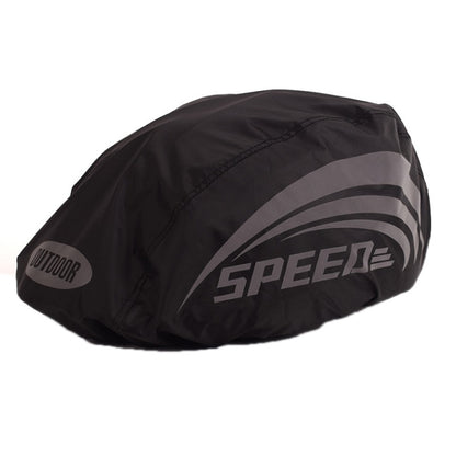 2 PCS Cycling Helmet Rain Cover Outdoor Reflective Safety Helmet Cover, Size: Free Size(Black (Style 1)) by buy2fix