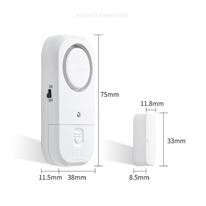 N911S Home Door Window Induction Alarm Household Door Magnetic Wireless Anti-Theft Alarm(Host + Magnetic Strip) - Door Window Alarm by buy2fix | Online Shopping UK | buy2fix