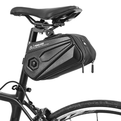 WEST BIKING Large Capacity 2.6L Bicycle Tail Bag Hard Shell Saddle Bag Adjustable Bracket Seat Cushion Tail Bag(Black) by WEST BIKING