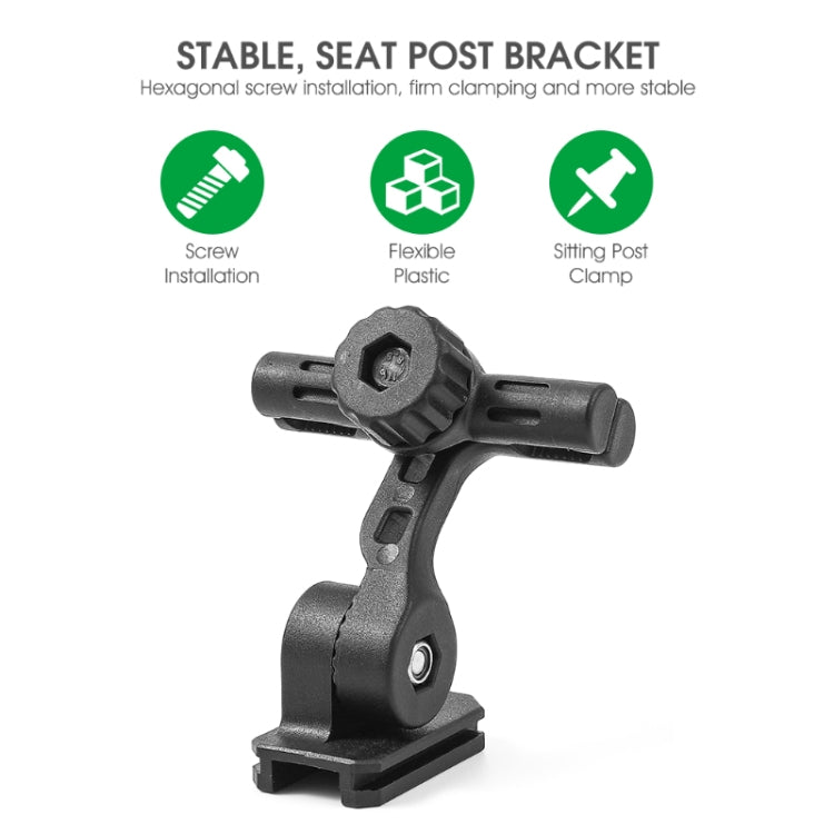 WEST BIKING Large Capacity 2.6L Bicycle Tail Bag Hard Shell Saddle Bag Adjustable Bracket Seat Cushion Tail Bag(Black) by WEST BIKING