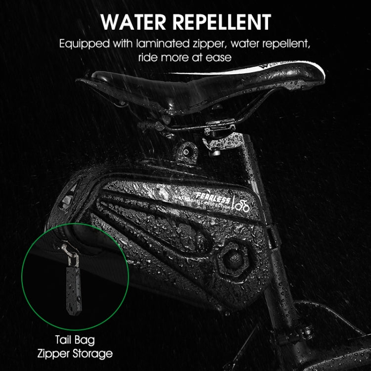 WEST BIKING Large Capacity 2.6L Bicycle Tail Bag Hard Shell Saddle Bag Adjustable Bracket Seat Cushion Tail Bag(Black) by WEST BIKING