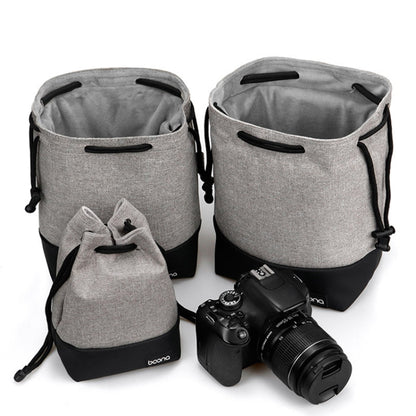 Baona Waterproof Micro SLR Camera Bag Protective Cover Drawstring Pouch Bag, Color: Medium Gray - Soft Bag by Baona | Online Shopping UK | buy2fix