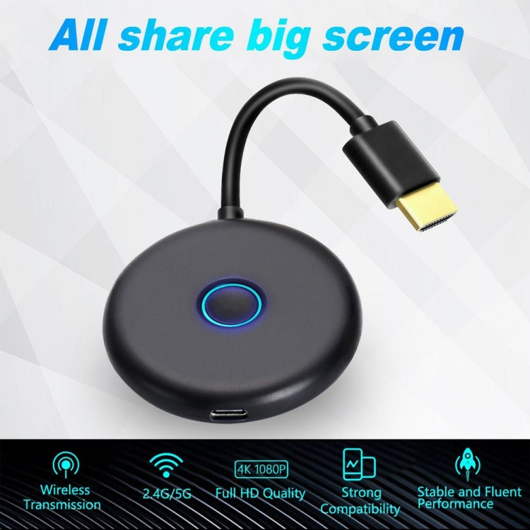 E89BK 2.4GHz / 5GHz WiFi Wireless Display Dongle Receiver Horizontal And Vertical Screen Streaming Media Player HDTV Stick(Black) - Wireless Display Dongle by buy2fix | Online Shopping UK | buy2fix