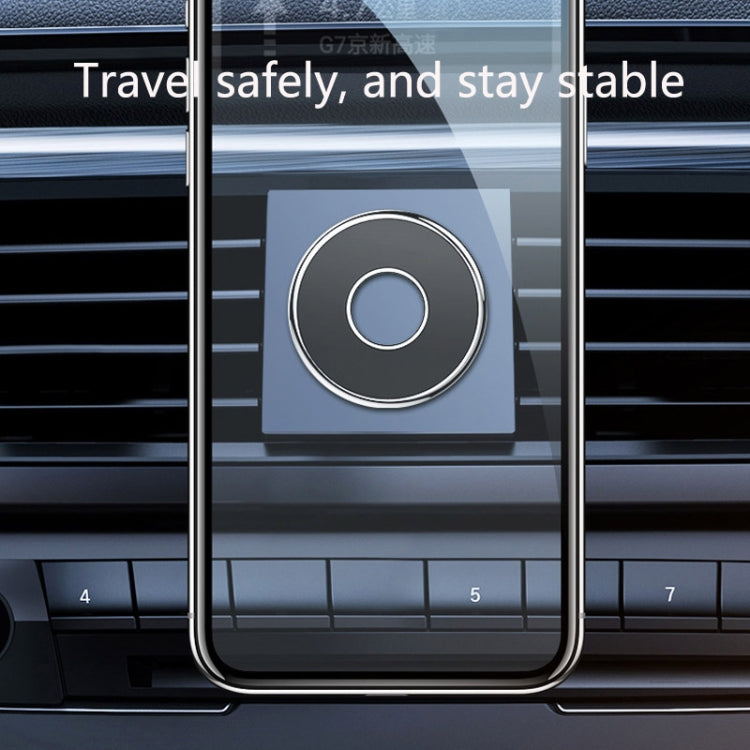 Q6 Car Magnetic Mobile Phone Holder Round Car Dashboard Navigation Bracket(Black) by buy2fix