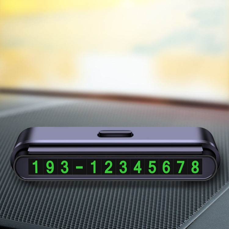 2 PCS One-Click Automatic Hiding Temporary Parking Signs For Cars(Black - Green Numbers) by buy2fix